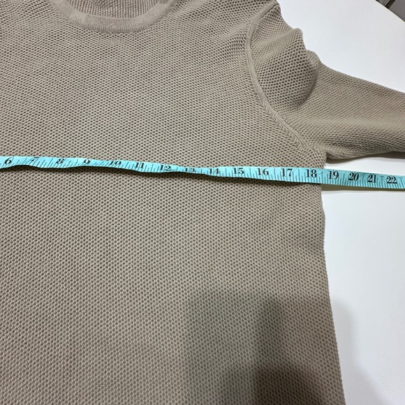 Banana Republic Honeycomb Crew Neck Sweater Mens M Tan Slim Fit Midweight Cotton - Picture 10 of 11